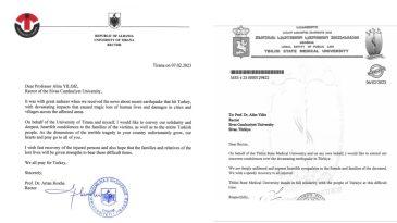 DOST VE KARDEŞ ÜNİVERSİTELER ÜLKENİN ACISINI PAYLAŞTILAR