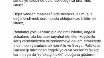 THY ENGELLİLERE HİZMET VERMİYOR MU?