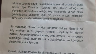 MUHTAR ACİLEN AÇIĞA ALINMALIDIR.