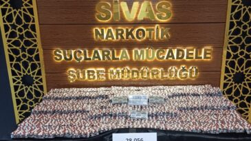 ON BİNLERCE HAP ELE GEÇİRİLDİ.