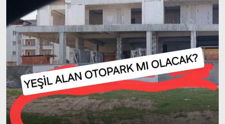 YEŞİLİ BETONA KURBAN EDİYORLAR