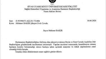 ŞİKAYETE VERİLEN CEVAP ÇOK GÜLÜNÇ