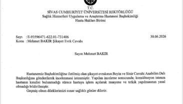 ŞİKAYETE VERİLEN CEVAP ÇOK GÜLÜNÇ