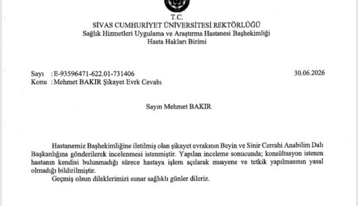 ŞİKAYETE VERİLEN CEVAP ÇOK GÜLÜNÇ