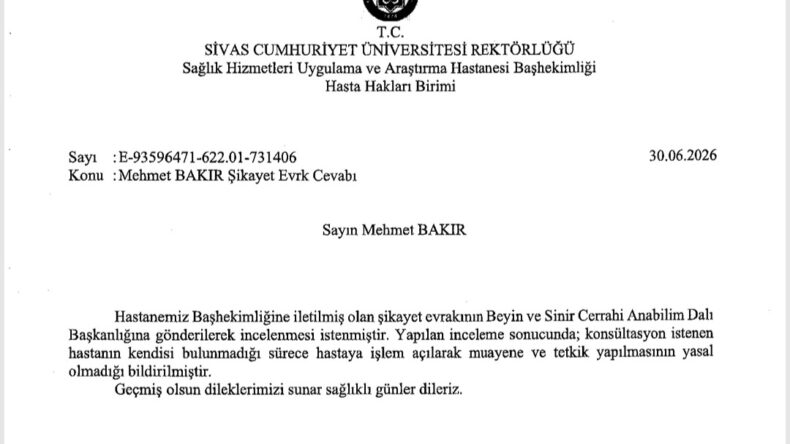 ŞİKAYETE VERİLEN CEVAP ÇOK GÜLÜNÇ